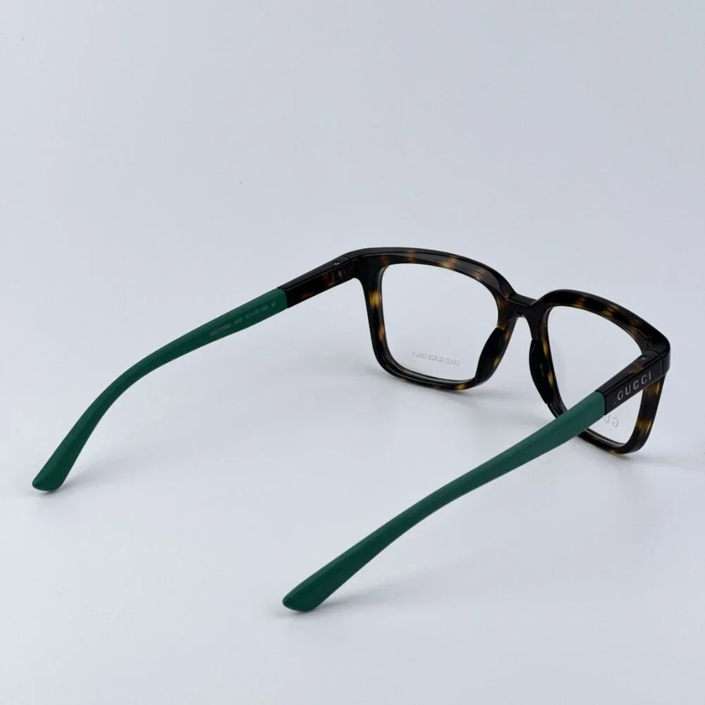 Gucci GG1738O 003 BRAND NEW Eyeglasses Havana Green Unisex Square